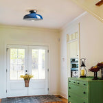 12 inch kitchen lamps metal flush mount light blue ceiling light