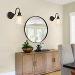 Farmhouse bulb lights glass metal vanity light black bathroom light