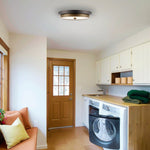 24W flush light glass metal hallway ceiling lamps oil rubbed bronze Birch Wood