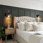 10 Inch light bulb brass light fixture black wall sconce