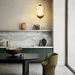 E12  Bulb light white bedroom light fixtures glass, metal wall light