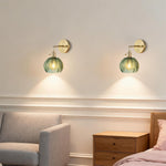 Adjustable wall sconce light glass metal indoor wall light gold green sconce wall lighting