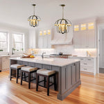 4 light light for kitchen metal living room black gold pendant light