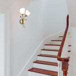 2 Light light bulb golden wall sconce metal wall light