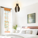 Antique Living Room Light Brown Hanging Light Metal, Wood  Pendant Light