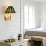 2 pack wireless sconces metal linen wall lights gold green wall lamp