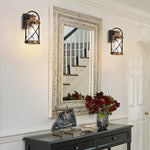1-Pack porch light metal exterior lamps black wall fixture