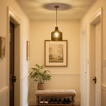 Modern pendant light glass kitchen island gray chrome hanging lamp