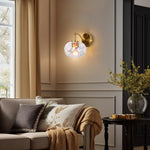 1 light wall sconce light glass vanity lighting gold wall lamp