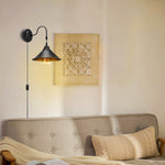 2 Pack wall sconces black light wall bedroom  metal plug in wall sconce