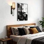 2 pack living room black wall sconce matel wall light