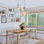 Adjustable light pendant glass metal kitchen sunset gold bordeaux LED light
