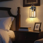 17” indoor light metal lamp exterior rustic wood wall lighting