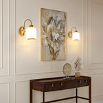 1-Light wall sconce bathroom metal glass vanity wall lamps gold over sink light
