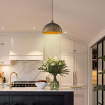 1 light dome pendant light metal kitchen island antique brass hanging ceiling light