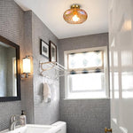 1-Light ceiling light fixture metal glass semi flush mount gold fixture ceiling light