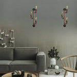 Industrial light bulb bronze light fixture metal wall light