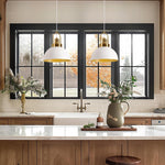 9.84 Inch pendant lamp metal vintage chandelier white gold hanging light