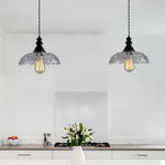 1 Light hanging plug light black kitchen light glass  pendant light