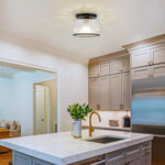 Modern hallway light glass metal light fixture black ceiling light