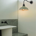 1 Light wall sconce matte Olive green/Black led light metal wall light