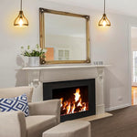 Classic hangable lights oak island lamp glass, metal, wood pendant light