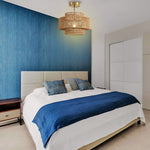 12.4” Dining light brown light fixture rattan pendant light