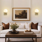 Modern wall sconce metal glass lamp fixtures antique brass gold lighting bulbs