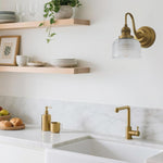 Vanity bulb light gold bathroom light glass, metal wall light