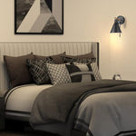 1 Light plug in wall sconce matte black, tristan sconce light metal wall lighting