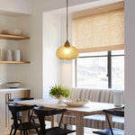 10.55 Inch kitchen lighting wood metal glass chandelier clear black pendant light