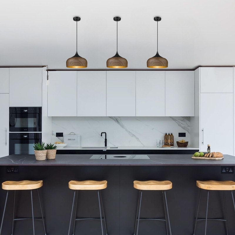 Adjustable hanging light walnut pendant light wood,metal island lights