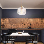 Adjustable length hanging light gold island lights glass kitchen pendant