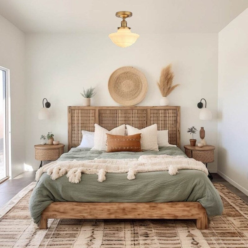 Antique hallway lighting gold bedroom lighting glass, metal ceiling light