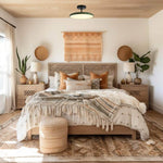 Contemporary mount flush light green hallway light metal ceiling light