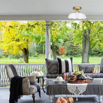 Farmhouse ceiling lighting whitlight fixture glass dinning light