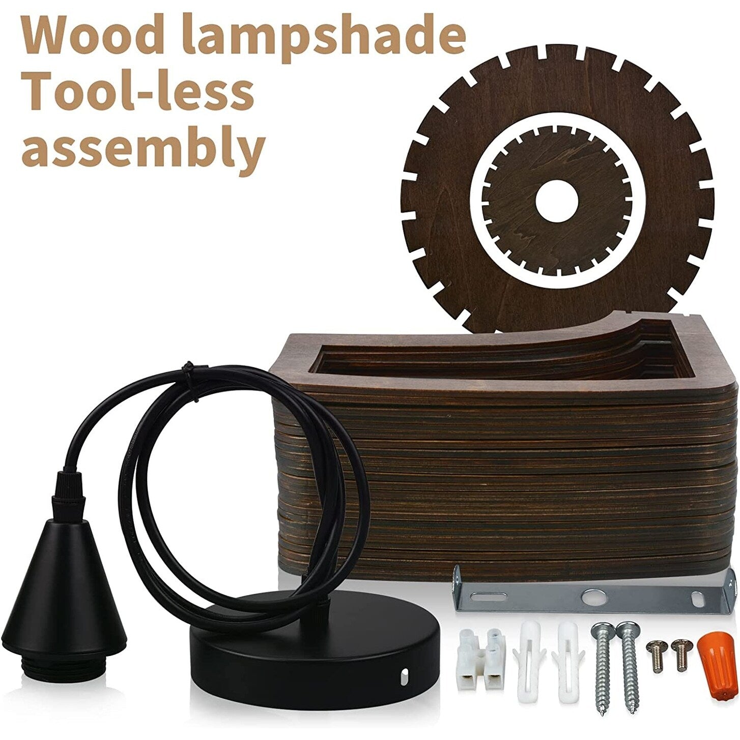 Farmhouse pendant light wood hanging light ceiling chandelier industrial ceiling light fixture