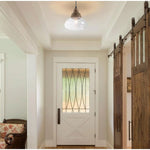 Farmhouse pendant lights matte black hanging lighting wood, glass and metal island lights