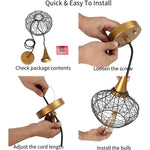Industrial metal cage pendant light industrial island pendant lamp woven ceiling hanging light fixture