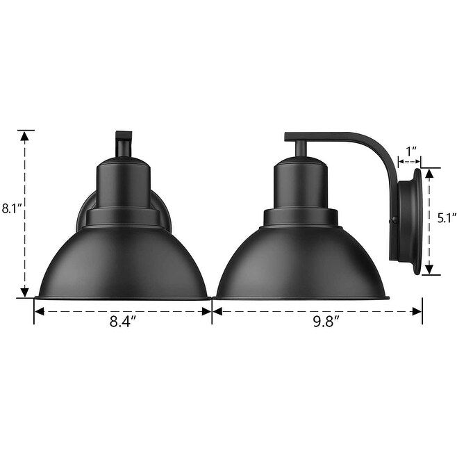 Industrial wall mount lamp light fixture black arm wall sconce