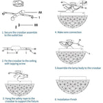 Modern LED ceiling light fixture crystal flush mount light fixture bowl style ceiling lighting