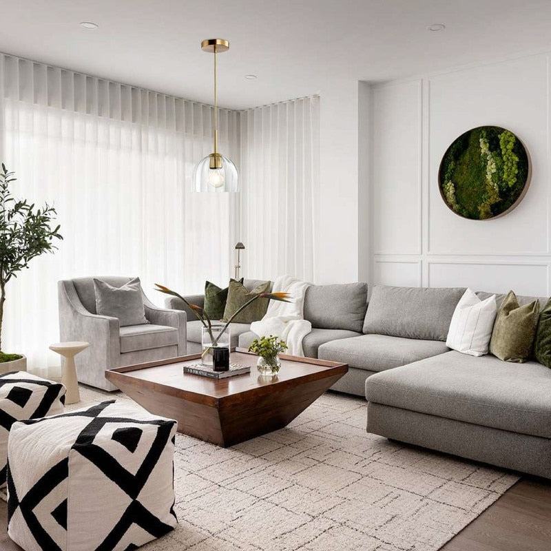 Modern kitchen island lights gold pendant dining lights glass pendant lights