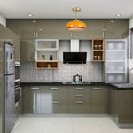 Modern light fixture orange ceiling lighting brass, glass mount flush light