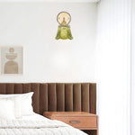 Plug in sconce lights green wall lights glass, metal living room lights