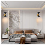 Set of 2 sconce lights black wall lights metal indoor lights