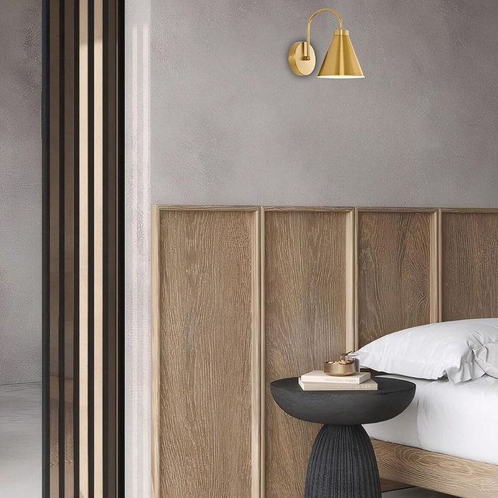 Set of 2 wall lights gold light fixture metal sconce lights