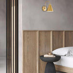 Set of 2 wall lights gold light fixture metal sconce lights