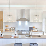 Square pendant light crystal kitchen pendant lamp modern kitchen pendant lights
