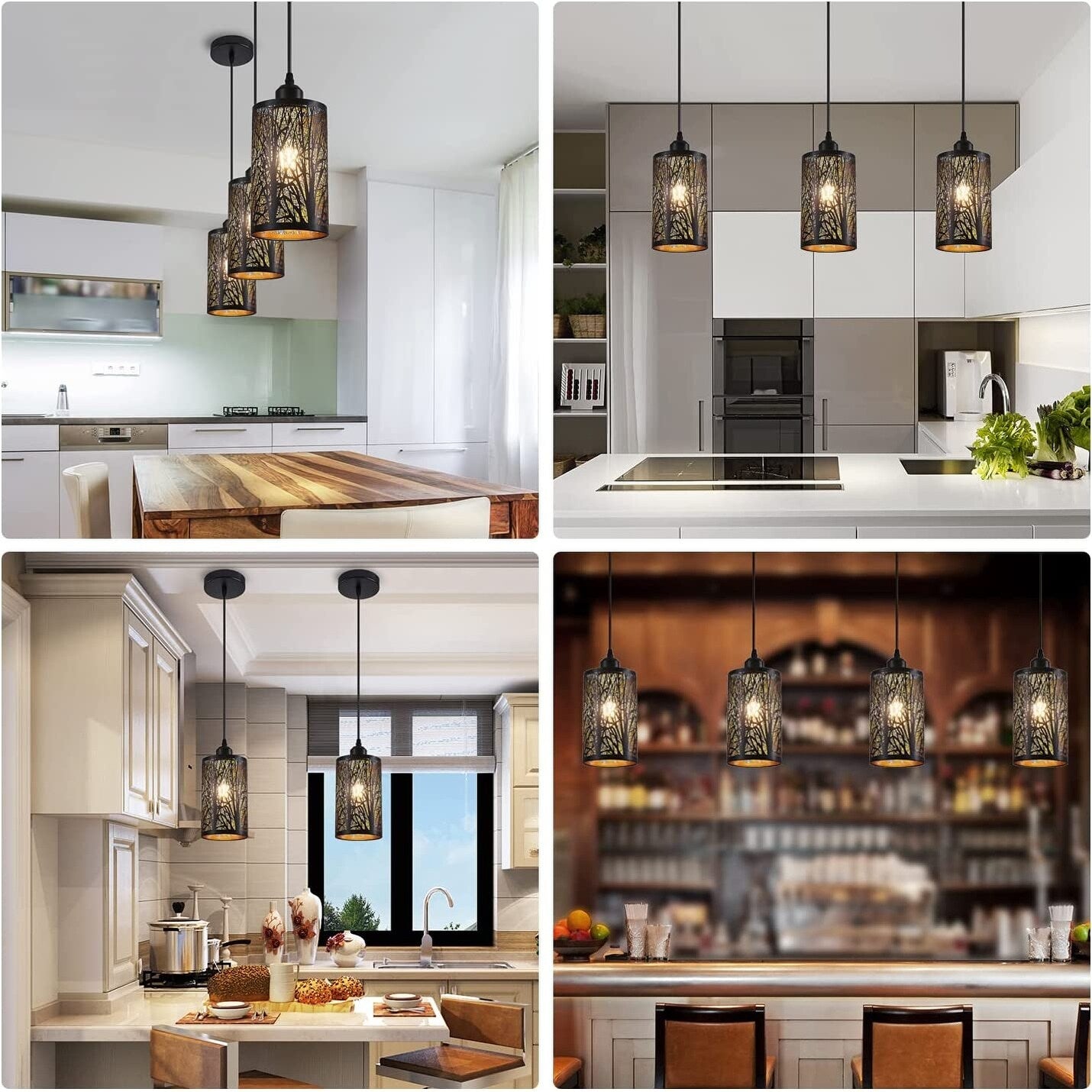 Vintage black pendant light cylinder mini pendant lighting fixture