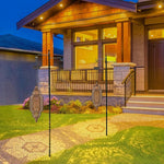 Waterproof hanging light gold garden light metal solar lights